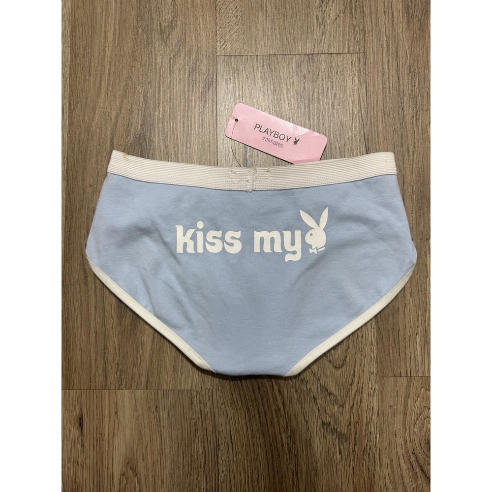 Y2K Vintage Playboy Kiss My Bunny Head Briefs‎ Underwear Size S